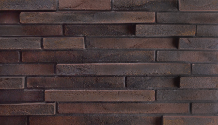 Комбинация половинок кирпича и плитки (3D кладка)